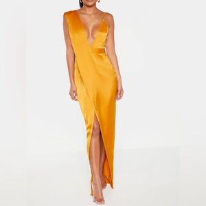Mustard Asymetrical Long Dress